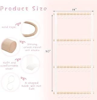 POVETIRE Headband Holder Hair Bows Organizer for Girls, Baby Hair Accessories Organizer Storage Wall Hanging Decor for Toddler Girls Room