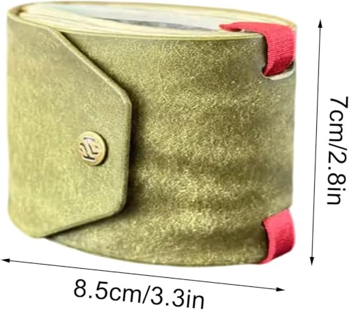 New The Cash Wrap Wallet,Handmade Leather Money Wallet Organizer,Fast Cash Access Money Holder for Cash,Handy Purse Bands with Magnetic Clasp,Ideal Gifts for Women (Green)2