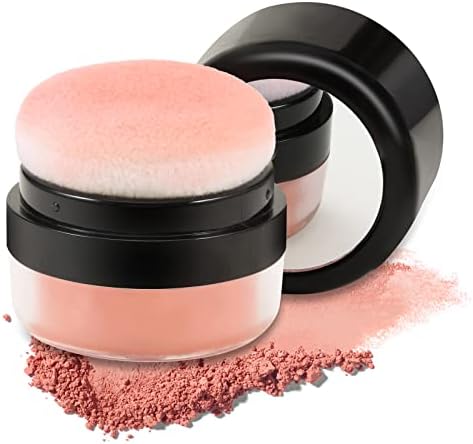 Boobeen Loose Powder Blush Air Cushion Blush, Natural Blusher for Cheeks, Highly Pigmented Blush Makeup Easy to Blend Makeup Blushin, All Day Wear