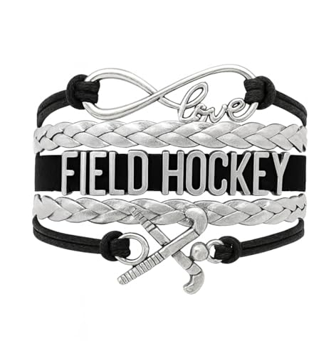 Infinity Collection Field Hockey Bracelet, Field Hockey Jewelry, Field Hockey Gifts, Field Hockey Charm Bangle Bracelet. Gift for Field Hockey Players