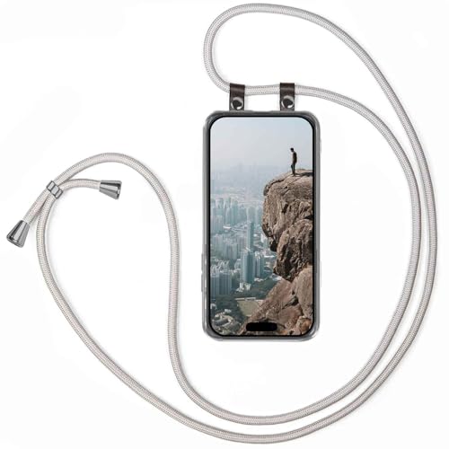 Chaîne de téléphone iPhone 17 Pro Max cordon tissu finitions argent