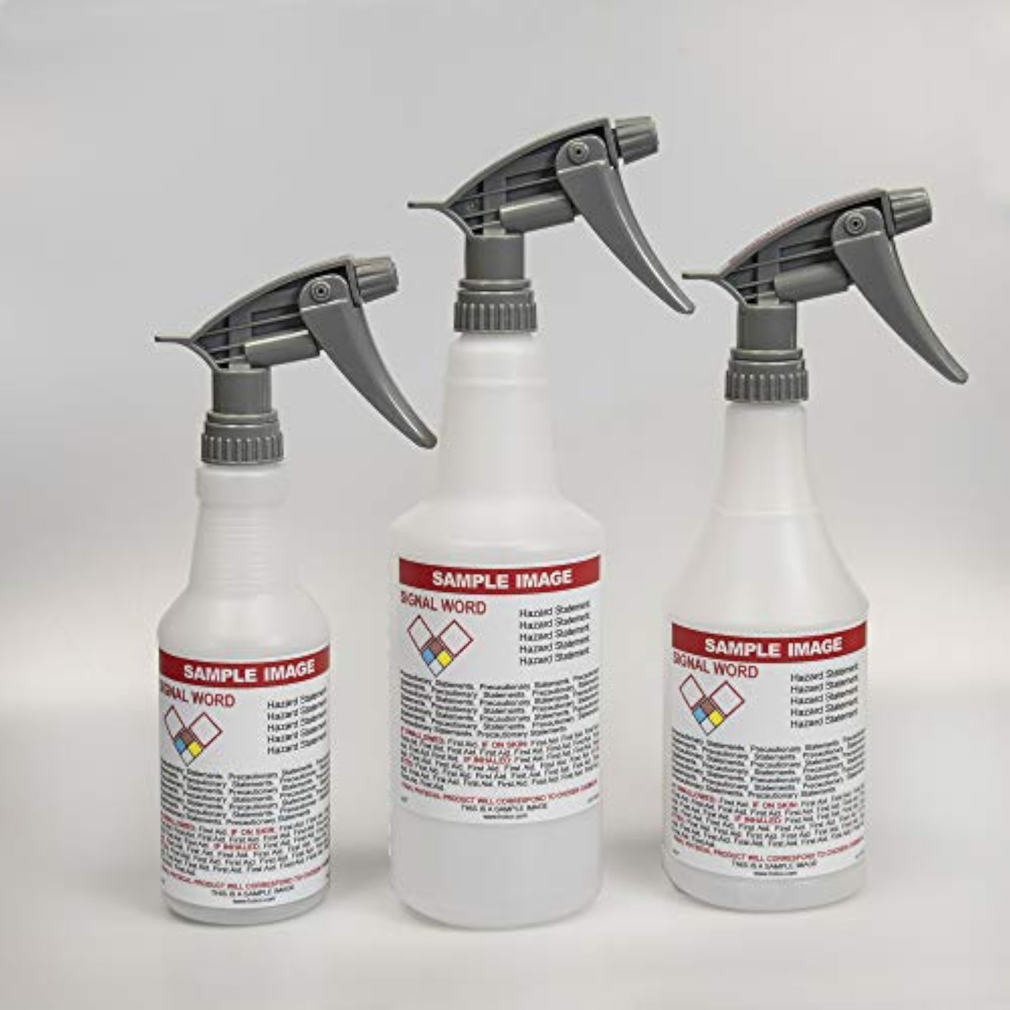 GHS Spray Bottle with Labels, Sodium Hypochlorite, 32 oz