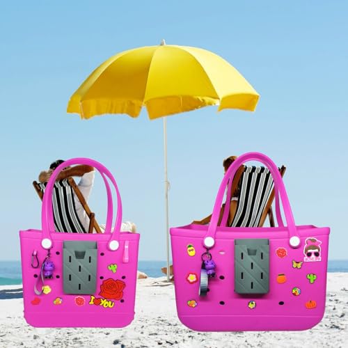 X-Large purple Rubber Beach Bag Tote Bag Washable Durable Tote Bag Storage Bags Beach Essentials For Women2