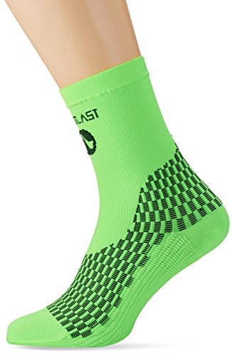 Medilast D228VN - Calcetines Cortos de Ciclismo Unisex, Color Verde neón, Talla M