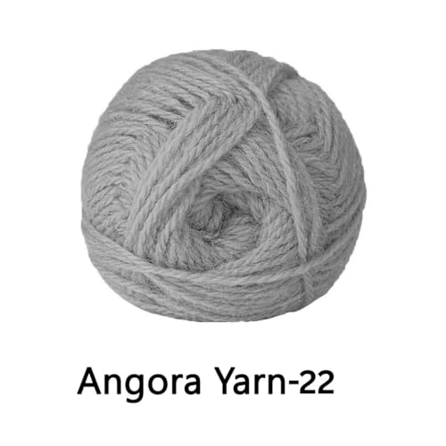 Image of VCR Stone Grey Angora Knitting Yarn, Pack of 1, 100 Grams Hank, 256 Meters Length, 80% Flurry - 20% Acrylic Polyamide Soft Ball for Crochet and Knitting, Suitable for Baby Blankets, Cushion Covers