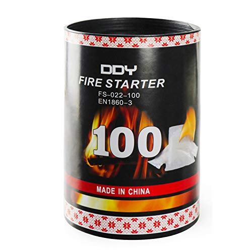 100 Pack Quick Fire Starters，Wax Cups Waterproof, Non Toxic Firelighter Natural Safe Cubes Burns Up To 8 Min At Over 750° - 100%, Perfect For Fat Wood Stove Campfire, Start Charcoal Kit (Style1) #TOP6