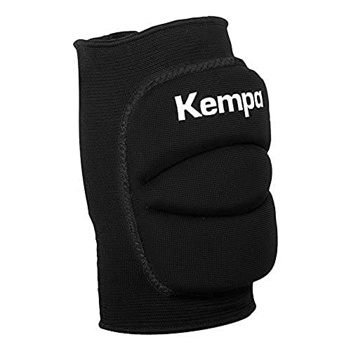 Kempa KNEE INDOOR SUPPORT PADDED, protectores de rodilla para balonmano, voleibol, etc., protectores de rodilla para hombres, mujeres, niños, protectores, 1 par, negro