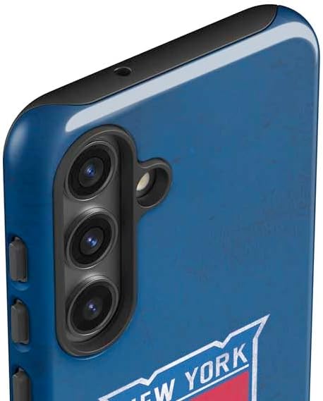 Skinit Impact Phone Case Compatible with Galaxy S24 - Officially Licensed NHL New York Rangers Distressed Design