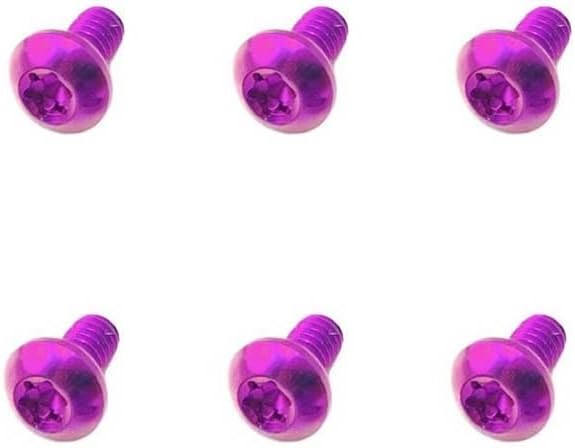 6PCS Titanium T8 Torx Screws with M2.5 Thread Fits for Knife Scales Handle DIY Making Accessory(Blue)