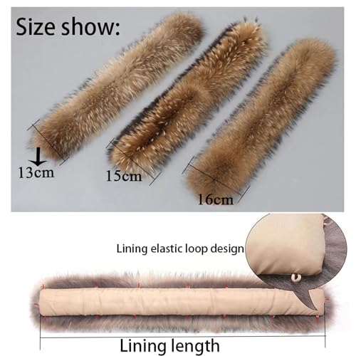 Real Raccoon Fur Collar Scarf Women Men Kids Fluffy 90 * 20cm Natural Fur Jackets' Hood Trim Strips Scarves2