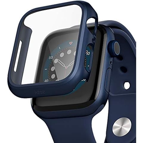 pzoz Carcasa protectora de pantalla para Apple Watch Series 6/5/4/SE/SE2 40mm, azul Cover