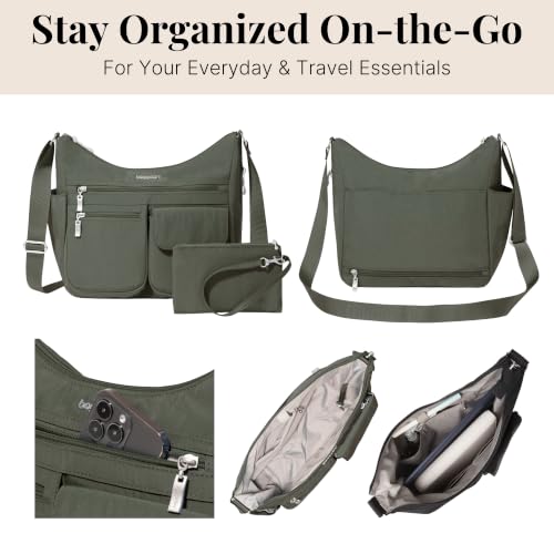 Image of Baggallini womens Everywhere Bagg Crossbody Women 11x9 Lightweight Nylon Hobo Water-resistant Travel Bag W /Rfid