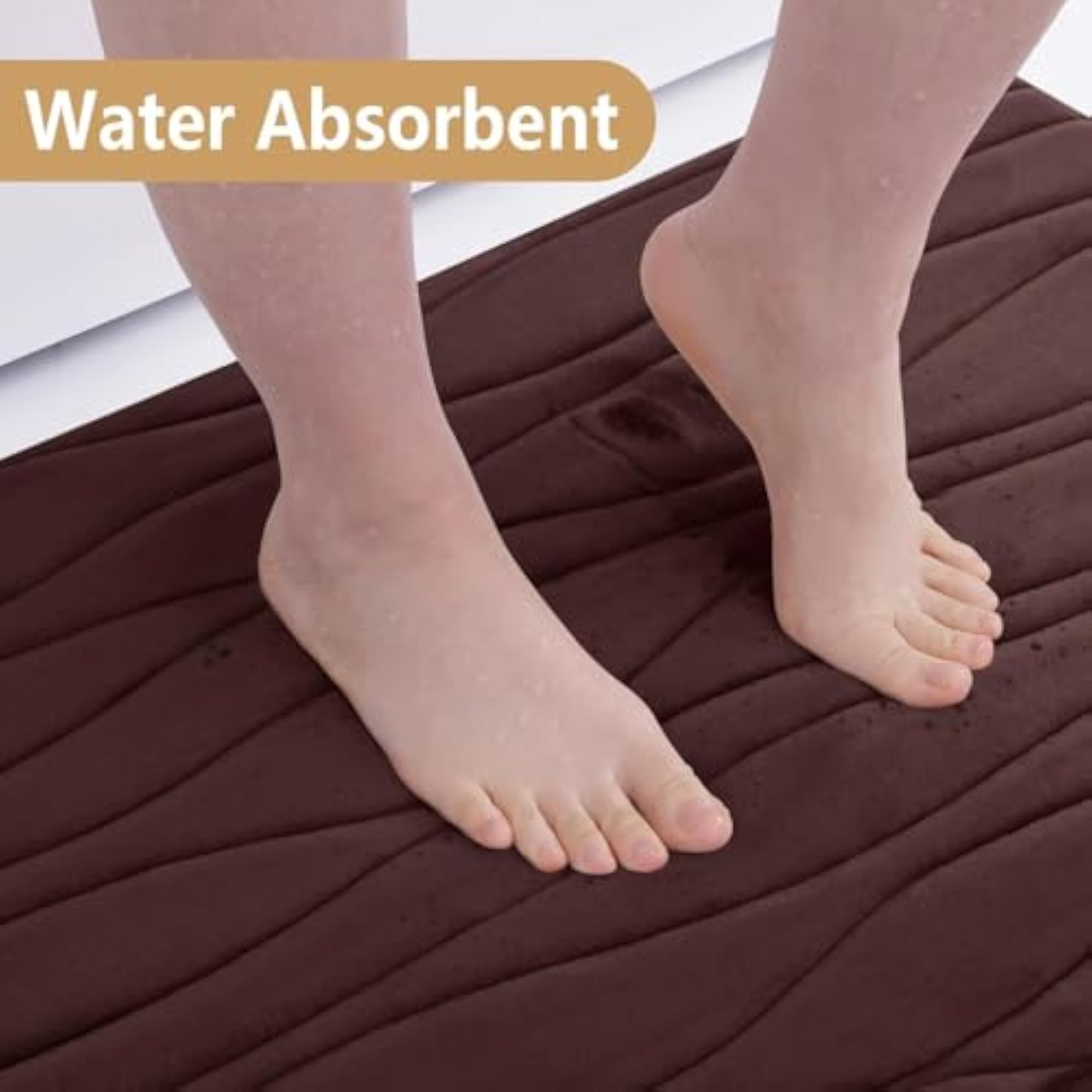 Memory Foam Bathroom Rug Mat, Extra Soft and Absorbent Runner