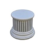 Größe: 23 cm, Ø unten 26 cm, Ø oben 22 cm, Farbe: Grau, Gewicht: 17 kg, Werkstoff: Weißbeton / Steinguss.