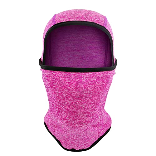 Toddler Boys Winter Balaclava Hat Windproof Kids Warm Ski Full Face Cover Baby Girls Cold Weather Snow Hat Children Fleece Neck Warmer (2-5 Years, Rose) #TOP18