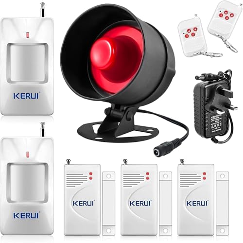Kerui Alarmas Para Casa, Sistema De Alarma Para Casa 9-Pieza, Inalámbrico Control Remoto Por Sos Con 115db Sirena De Alarma, Alarma Para Puerta, Kerui Alarmas Para Casa, Sistema De Alarma Para Casa 9-Pieza, Inalámbrico Control Remoto Por Sos Con 115db Sirena De Alarma, Alarma Para Puerta,