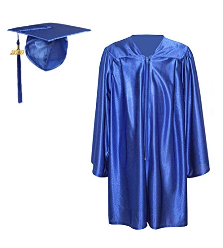 Graduationforyou Shiny Kindergarten Gown Cap Tassel 2021 Royal Blue #TOP11