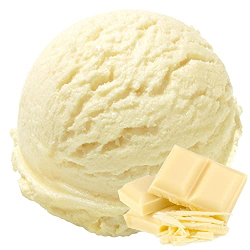 Weiße Schokolade Geschmack Eispulver VEGAN - OHNE ZUCKER - LAKTOSEFREI - GLUTENFREI - FETTARM, auch für Diabetiker Milcheis Softeispulver Speiseeispulver Gino Gelati (Weiße Schokolade, 333 g)