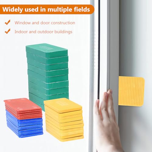 40 Stück Unterlegplatten Kunststoff, 75x40 mm Universal Abstandshalter Kunststoff, Verglasungsklötze Unterlegplättchen, Distanzklötze Keile, 1,5mm/3mm/5mm/10mm