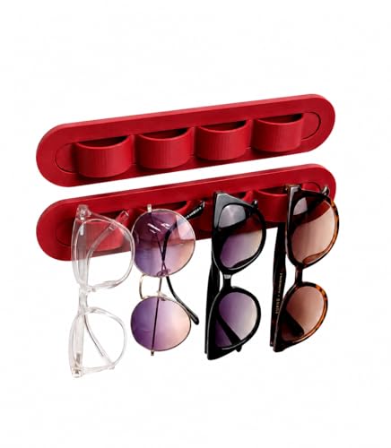 Image of Sunglasses Organizer, Wall Glasses Holder, Acrylic Sunglasses Display, Eyeglass Organizer for Multiple Glasses for Office & Home Decor, Unique Gifts for Husband, Women & Girls