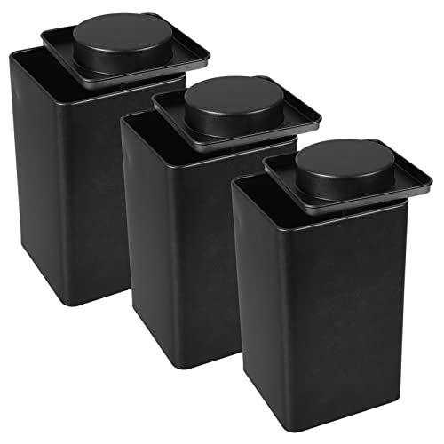 Alipis Latas De Té Para Té Suelto Set 3 Piezas Cuadradas 161mm Hoja De Hojalata Metal Resistente Tapa Sellada Antiimpurezas Almacenamiento y Organización De Hojas Sueltas Para Cocina