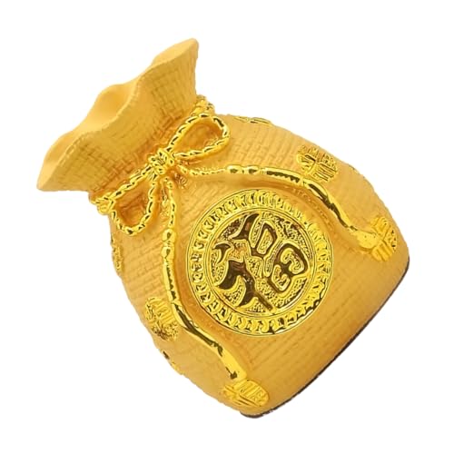 Creative Resin Lucky Money Bag Piggy Bank Ornament Vivid Car Interior Decor Delicate Texture and Fade Resistant Decorative Coin Saving Figurine for Vehicle