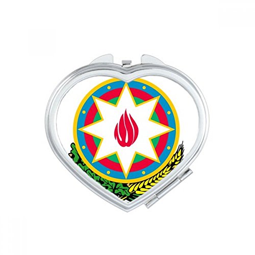 Miroir de poche Bakou Azerbaïdjan compact en forme de cœur - 2