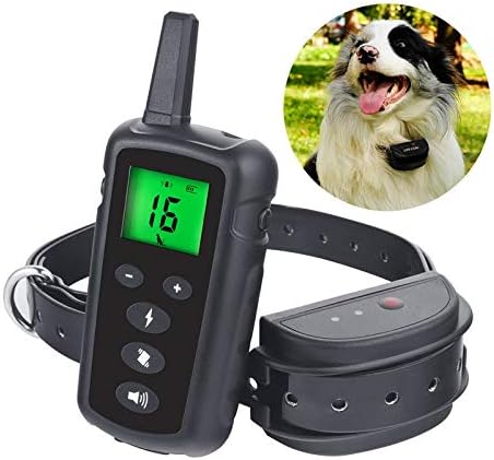 Remote Dog Training Collar Waterproof Electric Shock Collar for Dogs Rechargeable Dog Training Collar with Remote Shock Training Collar Stop Bark Device for Medium and Large Dogs