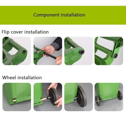 Botes de basura para exteriores e interiores de cocina con pedal y tapa protectora 8