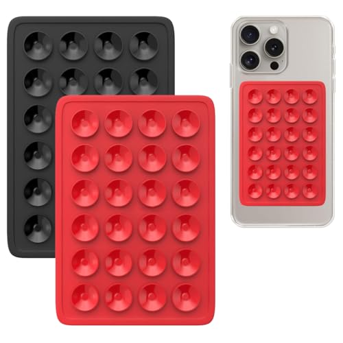 2 Pcs ventosas de Silicona, Soporte Cuadrado para teléfono móvil, Ventosa de Silicona de un Lado, Apto para teléfonos móviles, Bancos de energía y conducción
