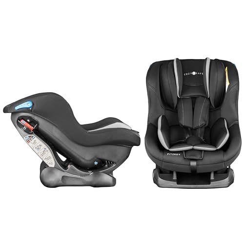 Cozy N Safe Fitzroy Group 0+1 Car Seat 0-18KG, Birth - 4 Years, 5 Point Harness, 4 Position Recline, Rear Facing from Birth to 13kg/ Forward Facing from 9kg to 18kg, Deep Padding - Black/Grey - Image 4