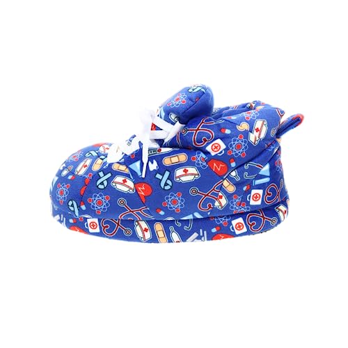 Image of Happy Feet Slippers Standard Sneaker Slippers for Men, Women, and Kids - Women Shoes, Gifts for Women, As Seen on Shark Tank - Classy Oversized House Slippers for Women with Non-Slip Rubber Soles