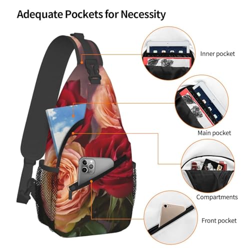 Bolso cruzado unisex negro para viaje y senderismo miniatura 3