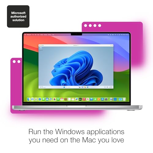parallels desktop 26 for mac  run windows on mac virtual machine software  authorized by microsoft 1 year subscription mac download