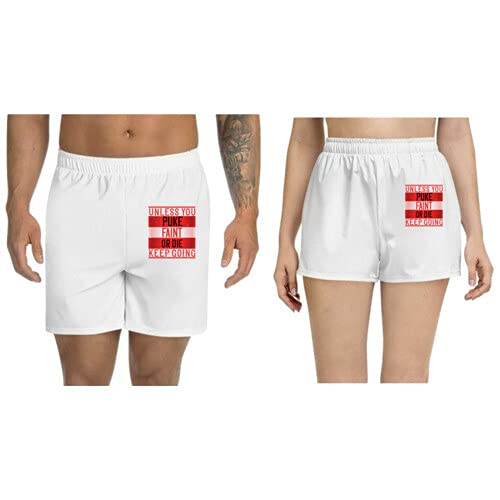 Unisex Regular fit 'Swimming | Unless You Puke, Faint, or die, Keep Going' Polyester Shorts [Size S/28In to XL/40In]-image-5
