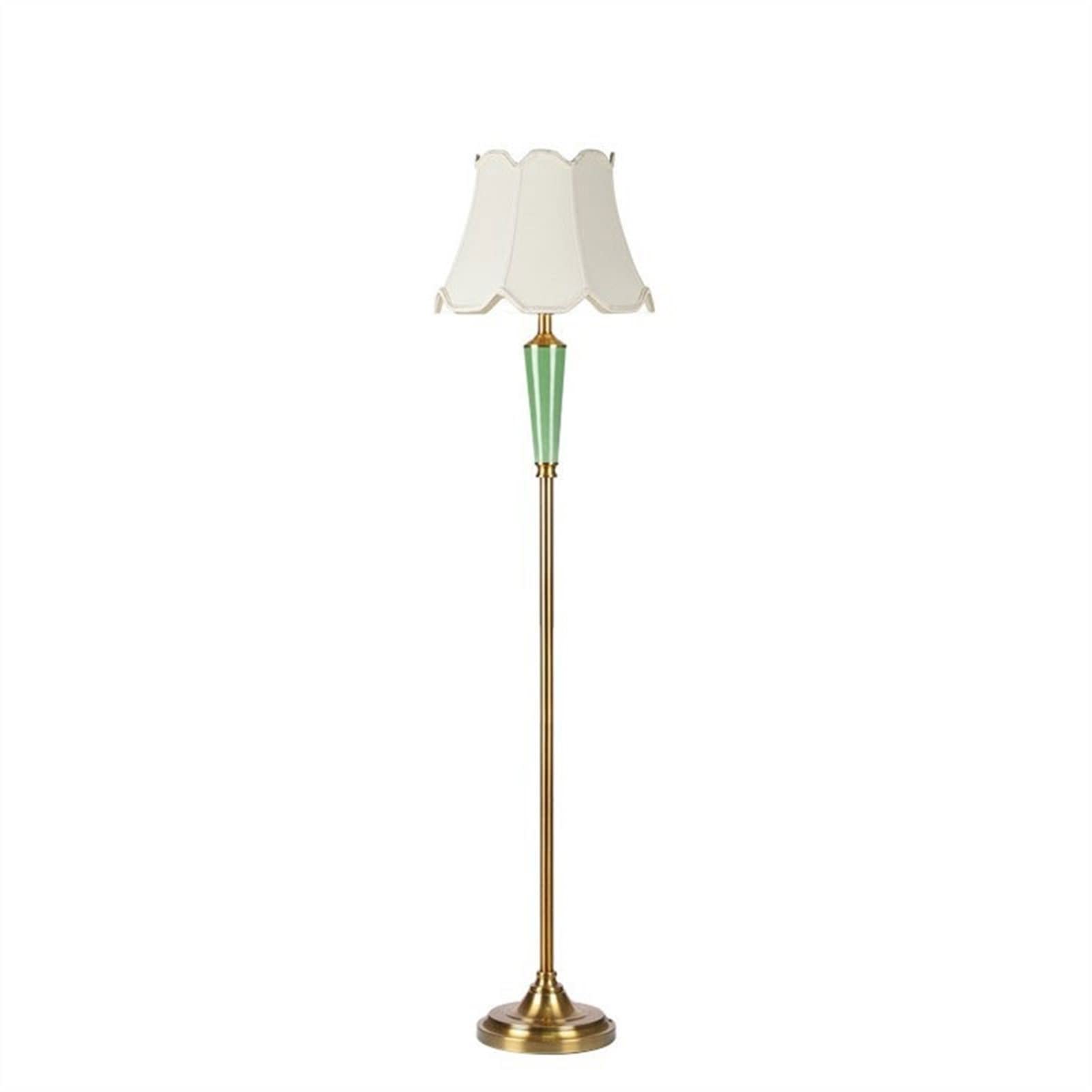 Lampe de salon moderne TUSUOD en laiton doré avec abat-jour en lin blanc pour liseuse de chevet