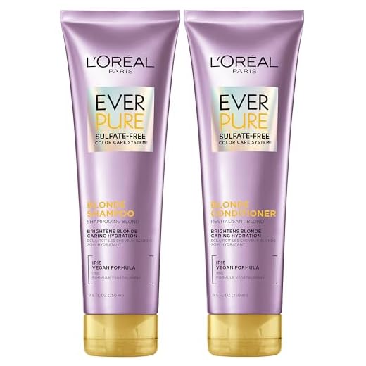 L'Oreal Paris EverPure Blonde Sulfate Free Shampoo and Conditioner for Blonde Hair, 8.5 Ounce (Set of 2)