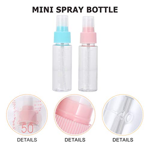 Exceart 6 frascos de spray vazios de plástico pequeno recarregável frascos de pulverização de névoa