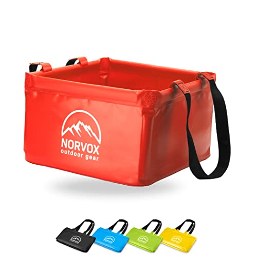 NORVOX Outdoor Faltschüssel - 15L oder 20L – faltbare Schüssel -...