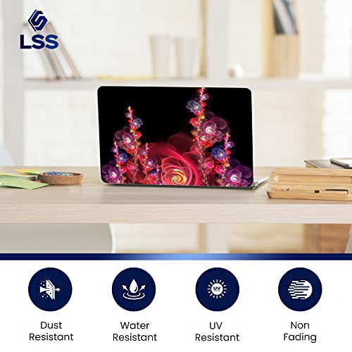 Image of LSS 17 17.3 Inche Laptop Notebook Skin Sticker with 2 Wrist Pads - Reusable Cover Protector Vinyl Sticker Cover Decal Fits 17 inch - 19 inch HP Asus Acer Samsung - Multicolor Flowers Pattern