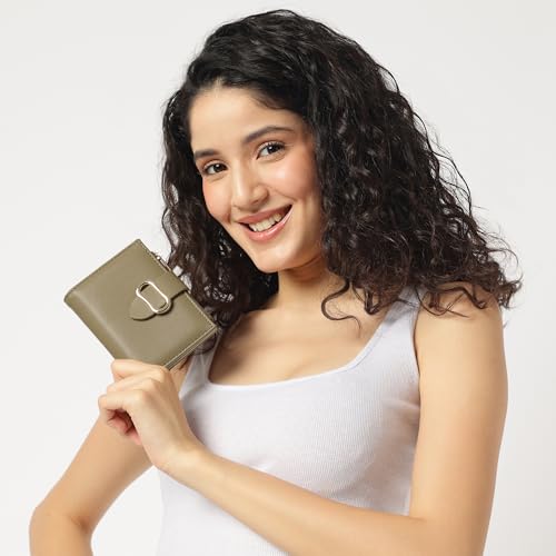 Image of Fastrack Women's Buckle Flap Two-Fold Wallet | Multiple Card Slots, Cash Slots, Zip Coin Pocket, Buckle Design Flap | Stylish & Secure | 6 Months Warranty