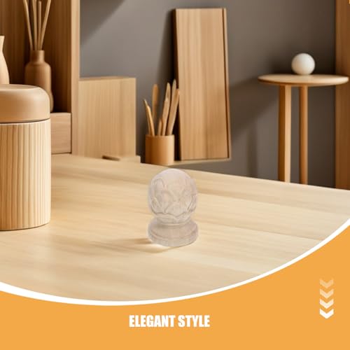 Remates de madera tallada FOMIYES, diseño elegante de piña para escaleras exclusivas, 2 piezas 4