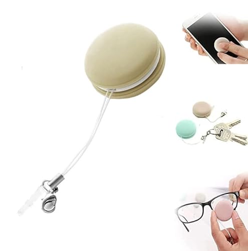 Macaron Phone Screen Cleaner - Hoopliee Screen Cleaner, Macaron Cleaning Wipe, Screen and Eyeglass Brush Cleaner, Fingerprint Pr