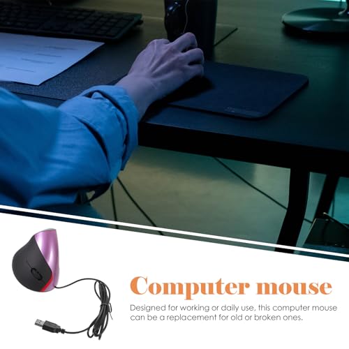 Ratón vertical para oficina con cable USB y diseño ergonómico de 5 botones 7
