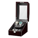 DDNGEJ Caja de enrollador de Reloj con agitador de Reloj mecánico 2 + 3 Adaptador de enrollador de Reloj automático y Acabado de Piano de Madera motorizado Eficiencia
