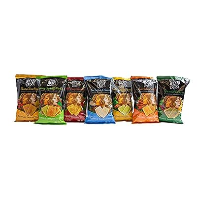 Baked Veggie Chips, Wicked Crisps - Sea Salt Hummus, Pea & Chickpea, Healthy Snack, Gluten-free, Low-fat, Non-GMO, Kosher, No Additives or Preservatives, 4oz bags, (4 pack)
