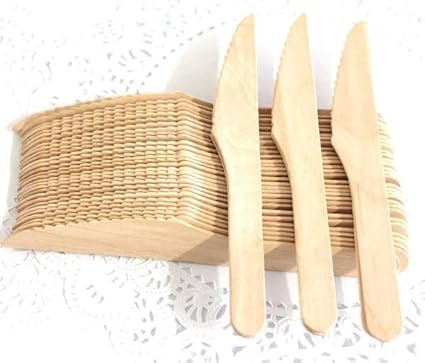 SB INTERNATIONAL Disposable Wooden Cake Knife Bio-degradable Cake Cutting Knife | Cake Parcel Knife Cake Cutting Knife | Cake Parcel Knife Disposable Knife, Event Supplies, Party Supplies A grade Large Size 160mm pack of 100.