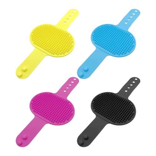 CVDYWDJIE 4 Pezzi Spazzola da Bagno per Animali Domestici, Pettine da Bagno per Cani E Gatti, Spazzola per Toelettatura, Spazzola per Toelettatura Gatti, Forniture per Animali Domestici