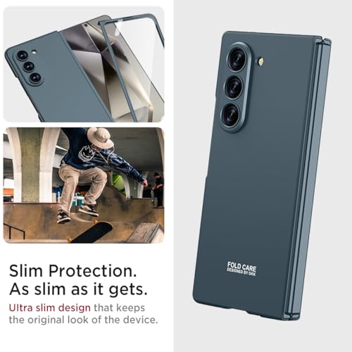 Image of TechTrendz Ultra-Thin for Galaxy Z Fold 7 Case, Full Body Case with Built-in Screen Protector, Shockproof Hard PC Protective Slim Matte Cover for Samsung Galaxy Z Fold 7 Back Cover - Green