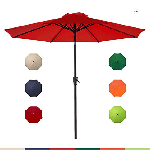 Le Conte 9ft Patio Umbrella Outdoor Market Umbrella Table Umbrellas with Push Button